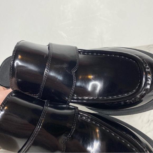 Jeffrey Campbell Kerri Black Patent Leather Heeled Loafer Mule 9 1/2 - Picture 10 of 16